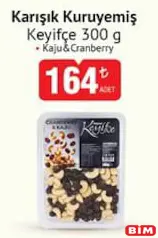 KEYİFÇE KARIŞIK KURUYEMİŞ 300 G fiyat ve kampanya bilgisi